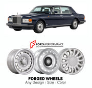 CUSTOM CLASSIC VINTAGE RESTOMOD RETRO OLD SCHOOL FORGED WHEELS RIMS for ROLLS-ROYCE SILVER SPIRIT II III 1989 - 1995

Custom forged wheels for Rolls-Royce Silver Spirit II III 1989 - 1995. Classic, vintage, restomod wheel designs made to order in custom sizes, offsets, colors and finishes.

We manufacture premium quality forged wheels rims for Rolls-Royce Silver Spirit II III 1989 - 1995 in any design, size, color.

THIS WHEEL DESIGN CAN BE CUSTOM-MADE FOR YOUR CAR IN ANY SIZE AND COLOR OPTIONS
Available in