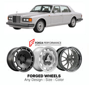 CUSTOM CLASSIC VINTAGE RESTOMOD RETRO OLD SCHOOL FORGED WHEELS RIMS for ROLLS-ROYCE SILVER SPIRIT II SZ-SERIES 1989 - 1993

Custom forged wheels for Rolls-Royce Silver Spirit II SZ-Series 1989 - 1993. Classic, vintage, restomod wheel designs made to order in custom sizes, offsets, colors and finishes.

We manufacture premium quality forged wheels rims for Rolls-Royce Silver Spirit II SZ-Series 1989 - 1993 in any design, size, color.

THIS WHEEL DESIGN CAN BE CUSTOM-MADE FOR YOUR CAR IN ANY SIZE AND COLOR OP