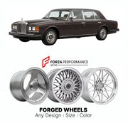 CUSTOM CLASSIC VINTAGE RESTOMOD RETRO OLD SCHOOL FORGED WHEELS RIMS for ROLLS-ROYCE SILVER SPIRIT I 1980 - 1989

Custom forged wheels for Rolls-Royce Silver Spirit I 1980 - 1989. Classic, vintage, restomod wheel designs made to order in custom sizes, offsets, colors and finishes.

We manufacture premium quality forged wheels rims for Rolls-Royce Silver Spirit I 1980 - 1989 in any design, size, color.

THIS WHEEL DESIGN CAN BE CUSTOM-MADE FOR YOUR CAR IN ANY SIZE AND COLOR OPTIONS
Available in monoblock, 2-p