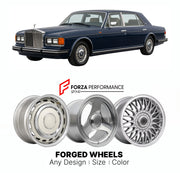 CUSTOM CLASSIC VINTAGE RESTOMOD RETRO OLD SCHOOL FORGED WHEELS RIMS for ROLLS-ROYCE SILVER SPIRIT SPUR MK II 1989 - 1993

Custom forged wheels for Rolls-Royce Silver Spirit Spur MK II 1989 - 1993. Classic, vintage, restomod wheel designs made to order in custom sizes, offsets, colors and finishes.

We manufacture premium quality forged wheels rims for Rolls-Royce Silver Spirit Spur MK II 1989 - 1993 in any design, size, color.

THIS WHEEL DESIGN CAN BE CUSTOM-MADE FOR YOUR CAR IN ANY SIZE AND COLOR OPTIONS
