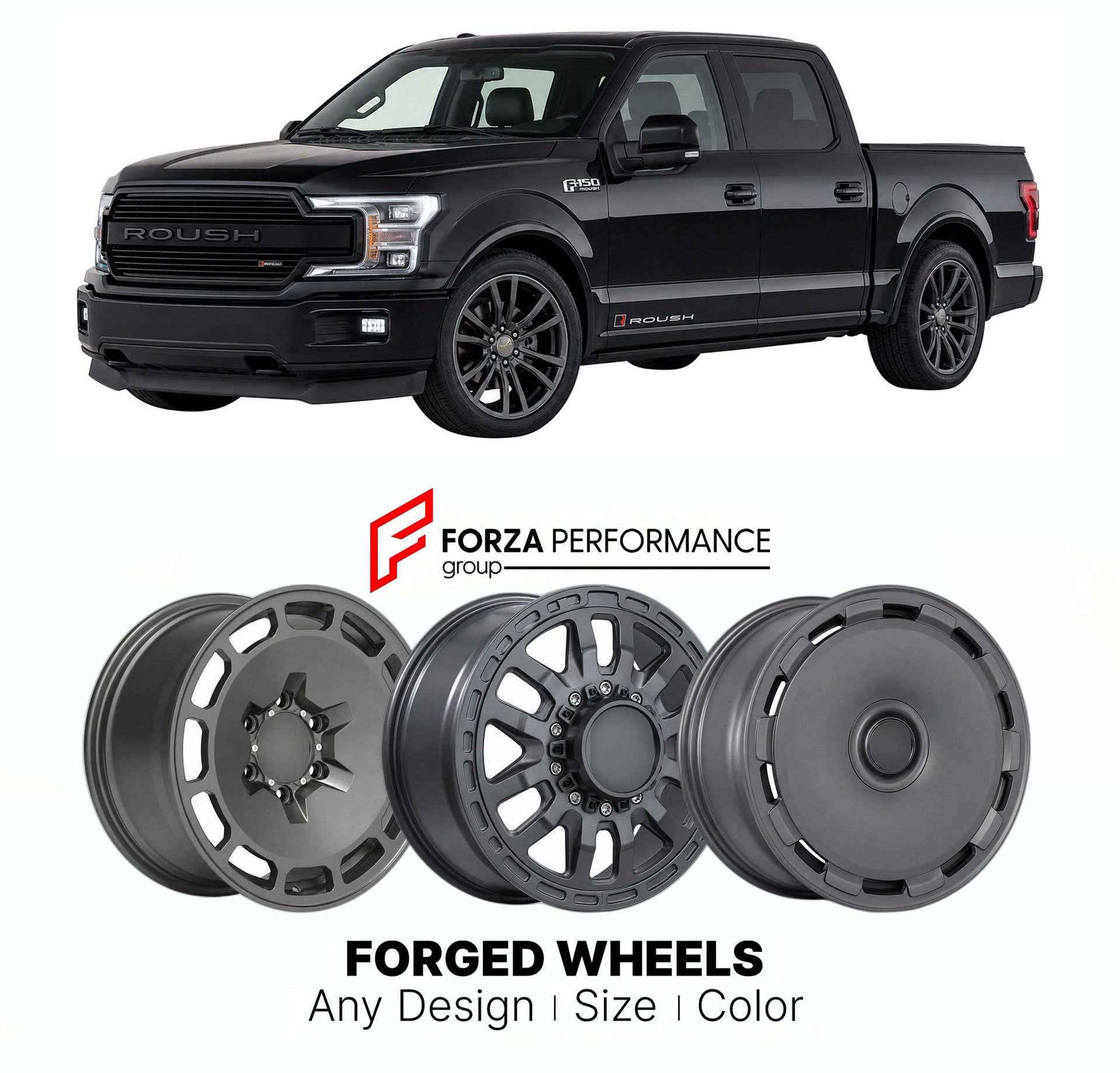 FORGED WHEELS RIMS for ROUSH F-150 NITEMARE MODERN 2018+

Custom forged wheels for Roush F-150 Nitemare Modern 2018+. Made-to-order monoblock, 2-piece and 3-piece rims in custom sizes, offsets, colors and finishes with guaranteed fitment.

We manufacture premium quality forged wheels rims for Roush F-150 Nitemare Modern 2018+ in any design, size, color.

THIS WHEEL DESIGN CAN BE CUSTOM-MADE FOR YOUR CAR IN ANY SIZE AND COLOR OPTIONS
Available in monoblock, 2-piece, 3-piece, duoblock, beadlock
3D wheel rende
