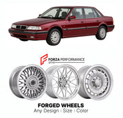 CUSTOM CLASSIC VINTAGE RESTOMOD RETRO OLD SCHOOL FORGED WHEELS RIMS for ROVER 400 SERIES R8 1990 - 1995

Custom forged wheels for Rover 400 Series R8 1990 - 1995. Classic, vintage, restomod wheel designs made to order in custom sizes, offsets, colors and finishes.

We manufacture premium quality forged wheels rims for Rover 400 Series R8 1990 - 1995 in any design, size, color.

THIS WHEEL DESIGN CAN BE CUSTOM-MADE FOR YOUR CAR IN ANY SIZE AND COLOR OPTIONS
Available in monoblock, 2-piece, 3-piece, duoblock,