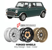 CUSTOM CLASSIC VINTAGE RESTOMOD RETRO OLD SCHOOL FORGED WHEELS RIMS for ROVER MINI WOODBURY LIMITED EDITION 1992 - 1993

Custom forged wheels for Rover Mini Woodbury Limited Edition 1992 - 1993. Classic, vintage, restomod wheel designs made to order in custom sizes, offsets, colors and finishes.

We manufacture premium quality forged wheels rims for Rover Mini Woodbury Limited Edition 1992 - 1993 in any design, size, color.

THIS WHEEL DESIGN CAN BE CUSTOM-MADE FOR YOUR CAR IN ANY SIZE AND COLOR OPTIONS
Ava