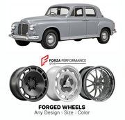 CUSTOM CLASSIC VINTAGE RESTOMOD RETRO OLD SCHOOL FORGED WHEELS RIMS for ROVER P4 95 100 110 1959 - 1964

Custom forged wheels for Rover P4 95 100 110 1959 - 1964. Classic, vintage, restomod wheel designs made to order in custom sizes, offsets, colors and finishes.

We manufacture premium quality forged wheels rims for Rover P4 95 100 110 1959 - 1964 in any design, size, color.

THIS WHEEL DESIGN CAN BE CUSTOM-MADE FOR YOUR CAR IN ANY SIZE AND COLOR OPTIONS
Available in monoblock, 2-piece, 3-piece, duoblock,