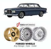 CUSTOM CLASSIC VINTAGE RESTOMOD RETRO OLD SCHOOL FORGED WHEELS RIMS for ROVER P5 P5B MK I-MK III COUPE 1958 - 1973

Custom forged wheels for Rover P5 P5B MK I-MK III Coupe 1958 - 1973. Classic, vintage, restomod wheel designs made to order in custom sizes, offsets, colors and finishes.

We manufacture premium quality forged wheels rims for Rover P5 P5B MK I-MK III Coupe 1958 - 1973 in any design, size, color.

THIS WHEEL DESIGN CAN BE CUSTOM-MADE FOR YOUR CAR IN ANY SIZE AND COLOR OPTIONS
Available in monob