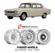CUSTOM CLASSIC VINTAGE RESTOMOD RETRO OLD SCHOOL FORGED WHEELS RIMS for ROVER P6 1963 - 1977

Custom forged wheels for Rover P6 1963 - 1977. Classic, vintage, restomod wheel designs made to order in custom sizes, offsets, colors and finishes.

We manufacture premium quality forged wheels rims for Rover P6 1963 - 1977 in any design, size, color.

THIS WHEEL DESIGN CAN BE CUSTOM-MADE FOR YOUR CAR IN ANY SIZE AND COLOR OPTIONS
Available in monoblock, 2-piece, 3-piece, duoblock, beadlock
3D wheel renderings are