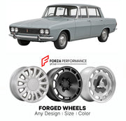 CUSTOM CLASSIC VINTAGE RESTOMOD RETRO OLD SCHOOL FORGED WHEELS RIMS for ROVER P6 2000 1963 - 1973

Custom forged wheels for Rover P6 2000 1963 - 1973. Classic, vintage, restomod wheel designs made to order in custom sizes, offsets, colors and finishes.

We manufacture premium quality forged wheels rims for Rover P6 2000 1963 - 1973 in any design, size, color.

THIS WHEEL DESIGN CAN BE CUSTOM-MADE FOR YOUR CAR IN ANY SIZE AND COLOR OPTIONS
Available in monoblock, 2-piece, 3-piece, duoblock, beadlock
3D wheel