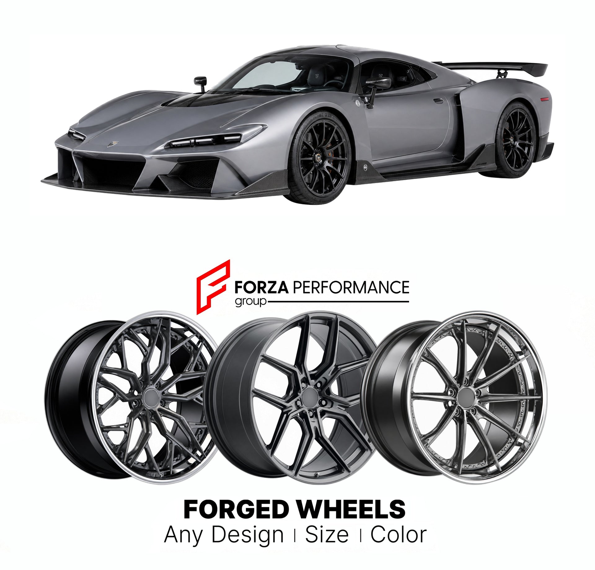 FORGED WHEELS RIMS for SCG 004 004CS 2020+

Custom forged wheels for SCG 004 004CS 2020+. Made-to-order monoblock, 2-piece and 3-piece rims in custom sizes, offsets, colors and finishes with guaranteed fitment.

We manufacture premium quality forged wheels rims for SCG 004 004CS 2020+ in any design, size, color.

THIS WHEEL DESIGN CAN BE CUSTOM-MADE FOR YOUR CAR IN ANY SIZE AND COLOR OPTIONS
Available in monoblock, 2-piece, 3-piece, duoblock, beadlock
3D wheel renderings are provided according to the exact 