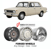 CUSTOM CLASSIC VINTAGE RESTOMOD RETRO OLD SCHOOL FORGED WHEELS RIMS for SEAT 124 1968 - 1980

Custom forged wheels for SEAT 124 1968 - 1980. Classic, vintage, restomod wheel designs made to order in custom sizes, offsets, colors and finishes.

We manufacture premium quality forged wheels rims for SEAT 124 1968 - 1980 in any design, size, color.

THIS WHEEL DESIGN CAN BE CUSTOM-MADE FOR YOUR CAR IN ANY SIZE AND COLOR OPTIONS
Available in monoblock, 2-piece, 3-piece, duoblock, beadlock
3D wheel renderings are