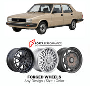 CUSTOM CLASSIC VINTAGE RESTOMOD RETRO OLD SCHOOL FORGED WHEELS RIMS for SEAT MALAGA 1985 - 1992

Custom forged wheels for SEAT Malaga 1985 - 1992. Classic, vintage, restomod wheel designs made to order in custom sizes, offsets, colors and finishes.

We manufacture premium quality forged wheels rims for SEAT Malaga 1985 - 1992 in any design, size, color.

THIS WHEEL DESIGN CAN BE CUSTOM-MADE FOR YOUR CAR IN ANY SIZE AND COLOR OPTIONS
Available in monoblock, 2-piece, 3-piece, duoblock, beadlock
3D wheel rende