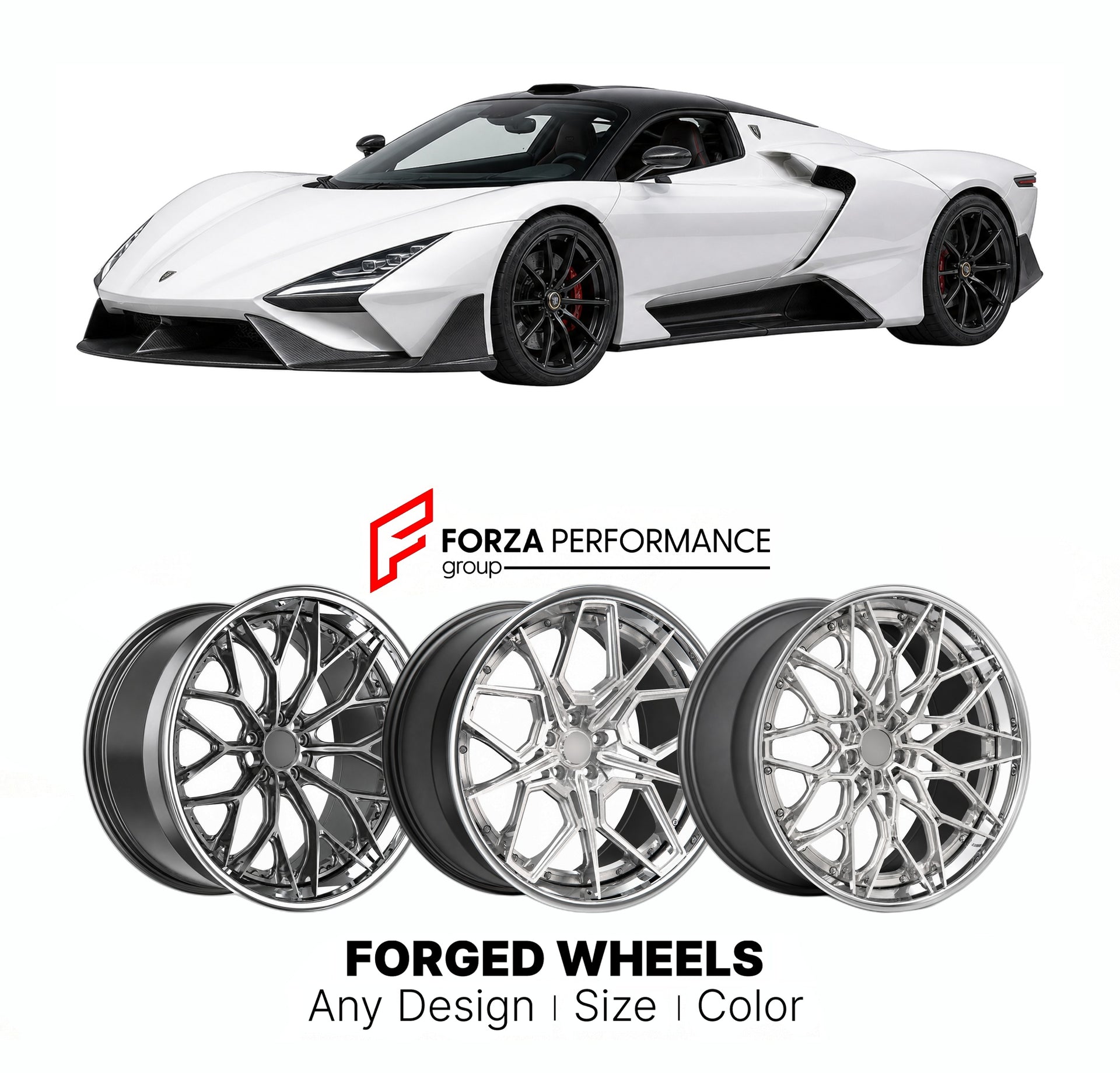 FORGED WHEELS RIMS for SSC TUATARA 2020+

Custom forged wheels for SSC Tuatara 2020+. Made-to-order monoblock, 2-piece and 3-piece rims in custom sizes, offsets, colors and finishes with guaranteed fitment.

We manufacture premium quality forged wheels rims for SSC Tuatara 2020+ in any design, size, color.

THIS WHEEL DESIGN CAN BE CUSTOM-MADE FOR YOUR CAR IN ANY SIZE AND COLOR OPTIONS
Available in monoblock, 2-piece, 3-piece, duoblock, beadlock
3D wheel renderings are provided according to the exact dimens
