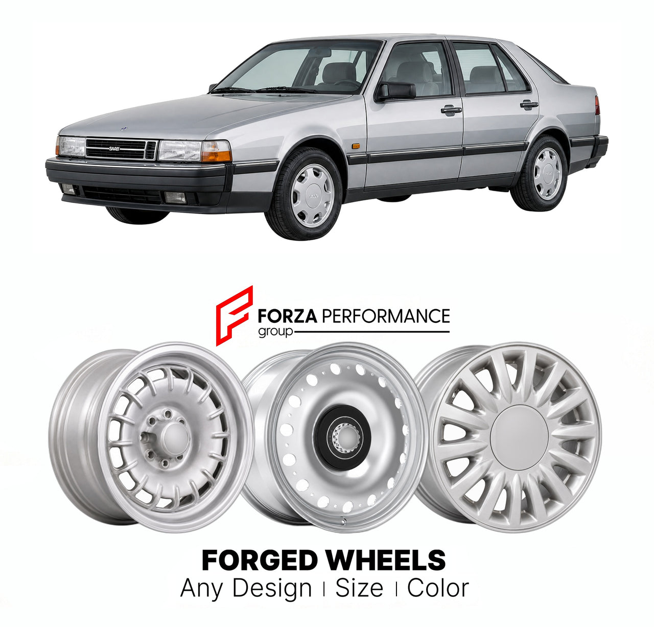 CUSTOM CLASSIC VINTAGE RESTOMOD RETRO OLD SCHOOL FORGED WHEELS RIMS for SAAB 9000 1984 - 1998

Custom forged wheels for Saab 9000 1984 - 1998. Classic, vintage, restomod wheel designs made to order in custom sizes, offsets, colors and finishes.

We manufacture premium quality forged wheels rims for Saab 9000 1984 - 1998 in any design, size, color.

THIS WHEEL DESIGN CAN BE CUSTOM-MADE FOR YOUR CAR IN ANY SIZE AND COLOR OPTIONS
Available in monoblock, 2-piece, 3-piece, duoblock, beadlock
3D wheel renderings 