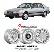 CUSTOM CLASSIC VINTAGE RESTOMOD RETRO OLD SCHOOL FORGED WHEELS RIMS for SAAB 9000 1984 - 1998

Custom forged wheels for Saab 9000 1984 - 1998. Classic, vintage, restomod wheel designs made to order in custom sizes, offsets, colors and finishes.

We manufacture premium quality forged wheels rims for Saab 9000 1984 - 1998 in any design, size, color.

THIS WHEEL DESIGN CAN BE CUSTOM-MADE FOR YOUR CAR IN ANY SIZE AND COLOR OPTIONS
Available in monoblock, 2-piece, 3-piece, duoblock, beadlock
3D wheel renderings 