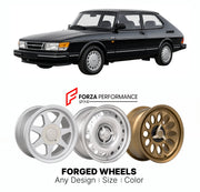 CUSTOM CLASSIC VINTAGE RESTOMOD RETRO OLD SCHOOL FORGED WHEELS RIMS for SAAB 900 CLASSIC 1978 - 1993

Custom forged wheels for Saab 900 Classic 1978 - 1993. Classic, vintage, restomod wheel designs made to order in custom sizes, offsets, colors and finishes.

We manufacture premium quality forged wheels rims for Saab 900 Classic 1978 - 1993 in any design, size, color.

THIS WHEEL DESIGN CAN BE CUSTOM-MADE FOR YOUR CAR IN ANY SIZE AND COLOR OPTIONS
Available in monoblock, 2-piece, 3-piece, duoblock, beadlock