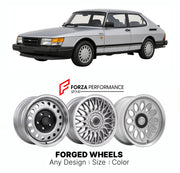 CUSTOM CLASSIC VINTAGE RESTOMOD RETRO OLD SCHOOL FORGED WHEELS RIMS for SAAB 900 TURBO 16S 1984 - 1993

Custom forged wheels for Saab 900 Turbo 16S 1984 - 1993. Classic, vintage, restomod wheel designs made to order in custom sizes, offsets, colors and finishes.

We manufacture premium quality forged wheels rims for Saab 900 Turbo 16S 1984 - 1993 in any design, size, color.

THIS WHEEL DESIGN CAN BE CUSTOM-MADE FOR YOUR CAR IN ANY SIZE AND COLOR OPTIONS
Available in monoblock, 2-piece, 3-piece, duoblock, be
