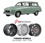 CUSTOM CLASSIC VINTAGE RESTOMOD RETRO OLD SCHOOL FORGED WHEELS RIMS for SAAB 95 1959 - 1978

Custom forged wheels for Saab 95 1959 - 1978. Classic, vintage, restomod wheel designs made to order in custom sizes, offsets, colors and finishes.

We manufacture premium quality forged wheels rims for Saab 95 1959 - 1978 in any design, size, color.

THIS WHEEL DESIGN CAN BE CUSTOM-MADE FOR YOUR CAR IN ANY SIZE AND COLOR OPTIONS
Available in monoblock, 2-piece, 3-piece, duoblock, beadlock
3D wheel renderings are pr