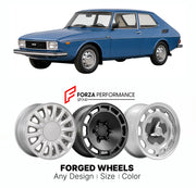 CUSTOM CLASSIC VINTAGE RESTOMOD RETRO OLD SCHOOL FORGED WHEELS RIMS for SAAB 99 1968 - 1984

Custom forged wheels for Saab 99 1968 - 1984. Classic, vintage, restomod wheel designs made to order in custom sizes, offsets, colors and finishes.

We manufacture premium quality forged wheels rims for Saab 99 1968 - 1984 in any design, size, color.

THIS WHEEL DESIGN CAN BE CUSTOM-MADE FOR YOUR CAR IN ANY SIZE AND COLOR OPTIONS
Available in monoblock, 2-piece, 3-piece, duoblock, beadlock
3D wheel renderings are pr