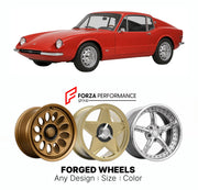 CUSTOM CLASSIC VINTAGE RESTOMOD RETRO OLD SCHOOL FORGED WHEELS RIMS for SAAB SONETT II 1966 - 1969

Custom forged wheels for Saab Sonett II 1966 - 1969. Classic, vintage, restomod wheel designs made to order in custom sizes, offsets, colors and finishes.

We manufacture premium quality forged wheels rims for Saab Sonett II 1966 - 1969 in any design, size, color.

THIS WHEEL DESIGN CAN BE CUSTOM-MADE FOR YOUR CAR IN ANY SIZE AND COLOR OPTIONS
Available in monoblock, 2-piece, 3-piece, duoblock, beadlock
3D wh