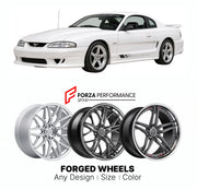 FORGED WHEELS RIMS for SALEEN MUSTANG S281 SUPERCHARGED FOX SN95 S197 S550 1990+

Custom forged wheels for Saleen Mustang S281 Supercharged Fox SN95 S197 S550 1990+. Made-to-order monoblock, 2-piece and 3-piece rims in custom sizes, offsets, colors and finishes with guaranteed fitment.

We manufacture premium quality forged wheels rims for Saleen Mustang S281 Supercharged Fox SN95 S197 S550 1990+ in any design, size, color.

THIS WHEEL DESIGN CAN BE CUSTOM-MADE FOR YOUR CAR IN ANY SIZE AND COLOR OPTIONS
Ava