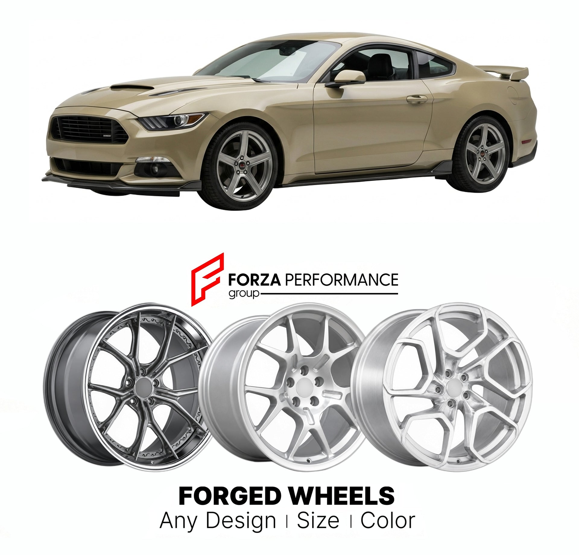FORGED WHEELS RIMS for SALEEN MUSTANG S302 BLACK LABEL 2015 - 2019

Custom forged wheels for Saleen Mustang S302 Black Label 2015 - 2019. Made-to-order monoblock, 2-piece and 3-piece rims in custom sizes, offsets, colors and finishes with guaranteed fitment.

We manufacture premium quality forged wheels rims for Saleen Mustang S302 Black Label 2015 - 2019 in any design, size, color.

THIS WHEEL DESIGN CAN BE CUSTOM-MADE FOR YOUR CAR IN ANY SIZE AND COLOR OPTIONS
Available in monoblock, 2-piece, 3-piece, duo