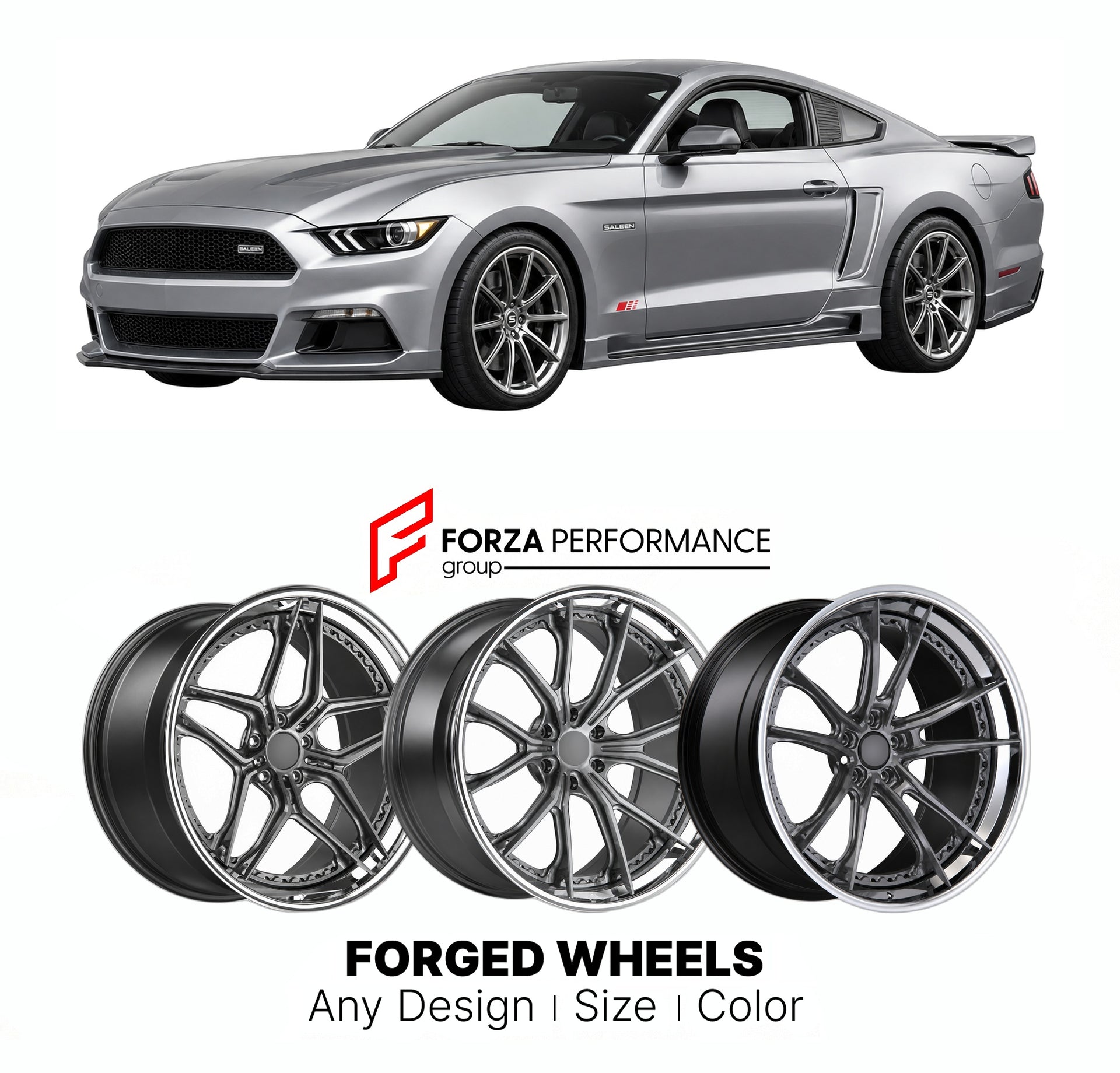 FORGED WHEELS RIMS for SALEEN MUSTANG SA-30 FOX SN95 S197 S550 1990+

Custom forged wheels for Saleen Mustang SA-30 Fox SN95 S197 S550 1990+. Made-to-order monoblock, 2-piece and 3-piece rims in custom sizes, offsets, colors and finishes with guaranteed fitment.

We manufacture premium quality forged wheels rims for Saleen Mustang SA-30 Fox SN95 S197 S550 1990+ in any design, size, color.

THIS WHEEL DESIGN CAN BE CUSTOM-MADE FOR YOUR CAR IN ANY SIZE AND COLOR OPTIONS
Available in monoblock, 2-piece, 3-piec