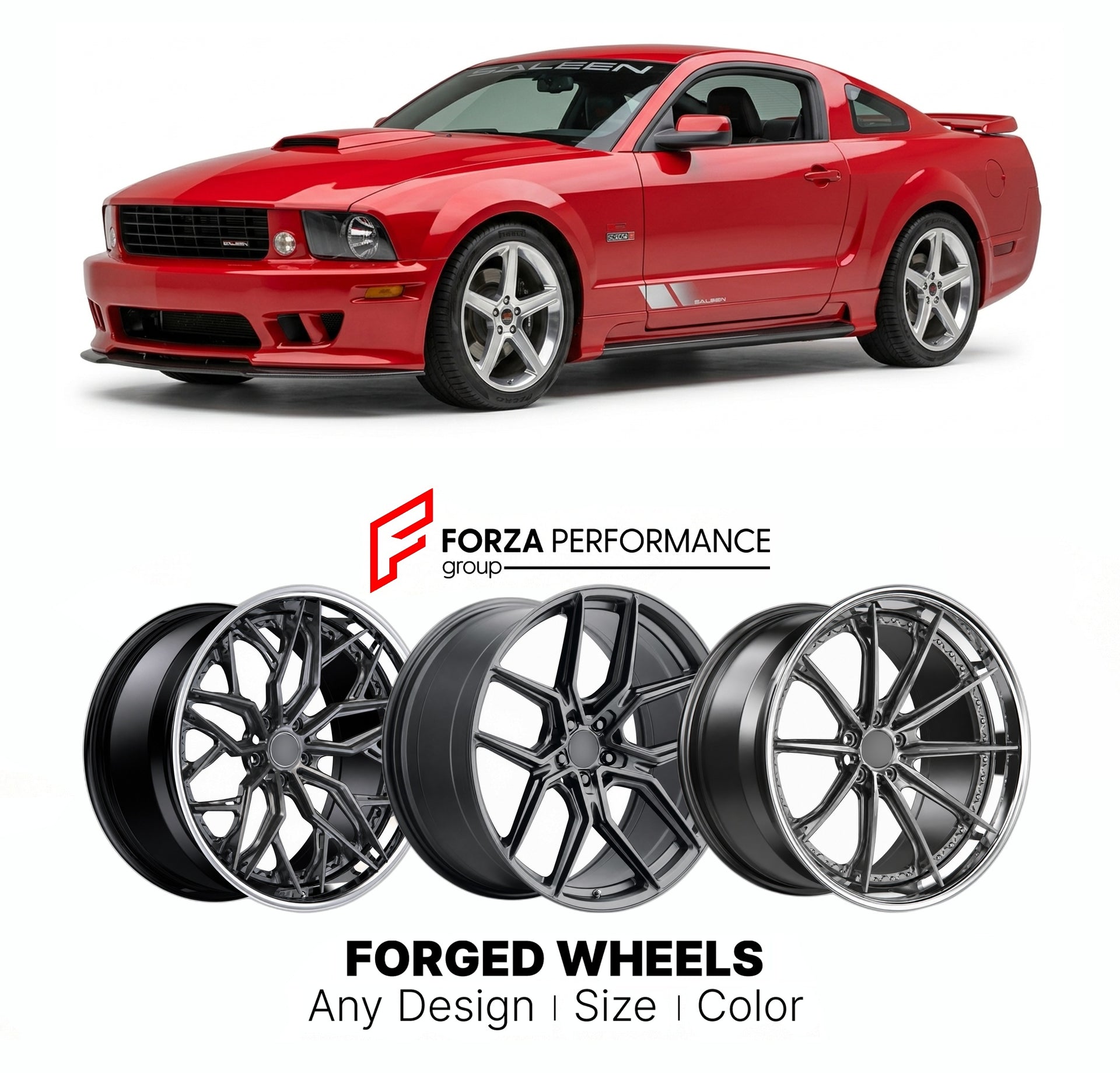 FORGED WHEELS RIMS for SALEEN S302E 2008 - 2009

Custom forged wheels for Saleen S302E 2008 - 2009. Made-to-order monoblock, 2-piece and 3-piece rims in custom sizes, offsets, colors and finishes with guaranteed fitment.

We manufacture premium quality forged wheels rims for Saleen S302E 2008 - 2009 in any design, size, color.

THIS WHEEL DESIGN CAN BE CUSTOM-MADE FOR YOUR CAR IN ANY SIZE AND COLOR OPTIONS
Available in monoblock, 2-piece, 3-piece, duoblock, beadlock
3D wheel renderings are provided accordin
