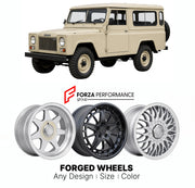 CUSTOM CLASSIC VINTAGE RESTOMOD RETRO OLD SCHOOL FORGED WHEELS RIMS for SANTANA SERIES 2500 4X4 1958 - 1994

Custom forged wheels for Santana Series 2500 4x4 1958 - 1994. Classic, vintage, restomod wheel designs made to order in custom sizes, offsets, colors and finishes.

We manufacture premium quality forged wheels rims for Santana Series 2500 4x4 1958 - 1994 in any design, size, color.

THIS WHEEL DESIGN CAN BE CUSTOM-MADE FOR YOUR CAR IN ANY SIZE AND COLOR OPTIONS
Available in monoblock, 2-piece, 3-piec
