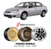 FORGED WHEELS RIMS for SATURN ION SEDAN 2003 - 2007

Custom forged wheels for Saturn Ion Sedan 2003 - 2007. Made-to-order monoblock, 2-piece and 3-piece rims in custom sizes, offsets, colors and finishes with guaranteed fitment.

We manufacture premium quality forged wheels rims for Saturn Ion Sedan 2003 - 2007 in any design, size, color.

THIS WHEEL DESIGN CAN BE CUSTOM-MADE FOR YOUR CAR IN ANY SIZE AND COLOR OPTIONS
Available in monoblock, 2-piece, 3-piece, duoblock, beadlock
3D wheel renderings are provi