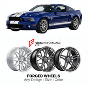 FORGED WHEELS RIMS for SHELBY GT500 SUPER SNAKE MODERN 2007+

Custom forged wheels for Shelby GT500 Super Snake Modern 2007+. Made-to-order monoblock, 2-piece and 3-piece rims in custom sizes, offsets, colors and finishes with guaranteed fitment.

We manufacture premium quality forged wheels rims for Shelby GT500 Super Snake Modern 2007+ in any design, size, color.

THIS WHEEL DESIGN CAN BE CUSTOM-MADE FOR YOUR CAR IN ANY SIZE AND COLOR OPTIONS
Available in monoblock, 2-piece, 3-piece, duoblock, beadlock
3D