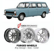CUSTOM CLASSIC VINTAGE RESTOMOD RETRO OLD SCHOOL FORGED WHEELS RIMS for SIMCA 1100 BREAK 1968 - 1982

Custom forged wheels for Simca 1100 Break 1968 - 1982. Classic, vintage, restomod wheel designs made to order in custom sizes, offsets, colors and finishes.

We manufacture premium quality forged wheels rims for Simca 1100 Break 1968 - 1982 in any design, size, color.

THIS WHEEL DESIGN CAN BE CUSTOM-MADE FOR YOUR CAR IN ANY SIZE AND COLOR OPTIONS
Available in monoblock, 2-piece, 3-piece, duoblock, beadlock