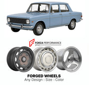 CUSTOM CLASSIC VINTAGE RESTOMOD RETRO OLD SCHOOL FORGED WHEELS RIMS for SIMCA 1301 1501 1966 - 1975

Custom forged wheels for Simca 1301 1501 1966 - 1975. Classic, vintage, restomod wheel designs made to order in custom sizes, offsets, colors and finishes.

We manufacture premium quality forged wheels rims for Simca 1301 1501 1966 - 1975 in any design, size, color.

THIS WHEEL DESIGN CAN BE CUSTOM-MADE FOR YOUR CAR IN ANY SIZE AND COLOR OPTIONS
Available in monoblock, 2-piece, 3-piece, duoblock, beadlock
3D