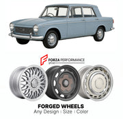 CUSTOM CLASSIC VINTAGE RESTOMOD RETRO OLD SCHOOL FORGED WHEELS RIMS for SINGER VOGUE SERIES I-IV 1961 - 1970

Custom forged wheels for Singer Vogue Series I-IV 1961 - 1970. Classic, vintage, restomod wheel designs made to order in custom sizes, offsets, colors and finishes.

We manufacture premium quality forged wheels rims for Singer Vogue Series I-IV 1961 - 1970 in any design, size, color.

THIS WHEEL DESIGN CAN BE CUSTOM-MADE FOR YOUR CAR IN ANY SIZE AND COLOR OPTIONS
Available in monoblock, 2-piece, 3-p
