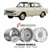 CUSTOM CLASSIC VINTAGE RESTOMOD RETRO OLD SCHOOL FORGED WHEELS RIMS for SKODA 100 110 1969 - 1977

Custom forged wheels for Skoda 100 110 1969 - 1977. Classic, vintage, restomod wheel designs made to order in custom sizes, offsets, colors and finishes.

We manufacture premium quality forged wheels rims for Skoda 100 110 1969 - 1977 in any design, size, color.

THIS WHEEL DESIGN CAN BE CUSTOM-MADE FOR YOUR CAR IN ANY SIZE AND COLOR OPTIONS
Available in monoblock, 2-piece, 3-piece, duoblock, beadlock
3D wheel