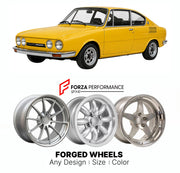 CUSTOM CLASSIC VINTAGE RESTOMOD RETRO OLD SCHOOL FORGED WHEELS RIMS for SKODA 130 RS 1975 - 1980

Custom forged wheels for Skoda 130 RS 1975 - 1980. Classic, vintage, restomod wheel designs made to order in custom sizes, offsets, colors and finishes.

We manufacture premium quality forged wheels rims for Skoda 130 RS 1975 - 1980 in any design, size, color.

THIS WHEEL DESIGN CAN BE CUSTOM-MADE FOR YOUR CAR IN ANY SIZE AND COLOR OPTIONS
Available in monoblock, 2-piece, 3-piece, duoblock, beadlock
3D wheel re