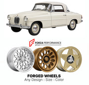 CUSTOM CLASSIC VINTAGE RESTOMOD RETRO OLD SCHOOL FORGED WHEELS RIMS for SKODA FELICIA 1959 - 1964

Custom forged wheels for Skoda Felicia 1959 - 1964. Classic, vintage, restomod wheel designs made to order in custom sizes, offsets, colors and finishes.

We manufacture premium quality forged wheels rims for Skoda Felicia 1959 - 1964 in any design, size, color.

THIS WHEEL DESIGN CAN BE CUSTOM-MADE FOR YOUR CAR IN ANY SIZE AND COLOR OPTIONS
Available in monoblock, 2-piece, 3-piece, duoblock, beadlock
3D wheel