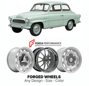 CUSTOM CLASSIC VINTAGE RESTOMOD RETRO OLD SCHOOL FORGED WHEELS RIMS for SKODA OCTAVIA 1959 - 1971

Custom forged wheels for Skoda Octavia 1959 - 1971. Classic, vintage, restomod wheel designs made to order in custom sizes, offsets, colors and finishes.

We manufacture premium quality forged wheels rims for Skoda Octavia 1959 - 1971 in any design, size, color.

THIS WHEEL DESIGN CAN BE CUSTOM-MADE FOR YOUR CAR IN ANY SIZE AND COLOR OPTIONS
Available in monoblock, 2-piece, 3-piece, duoblock, beadlock
3D wheel