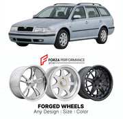 CUSTOM CLASSIC VINTAGE RESTOMOD RETRO OLD SCHOOL FORGED WHEELS RIMS for SKODA OCTAVIA COMBI I 1998 - 2010

Custom forged wheels for Skoda Octavia Combi I 1998 - 2010. Classic, vintage, restomod wheel designs made to order in custom sizes, offsets, colors and finishes.

We manufacture premium quality forged wheels rims for Skoda Octavia Combi I 1998 - 2010 in any design, size, color.

THIS WHEEL DESIGN CAN BE CUSTOM-MADE FOR YOUR CAR IN ANY SIZE AND COLOR OPTIONS
Available in monoblock, 2-piece, 3-piece, duo