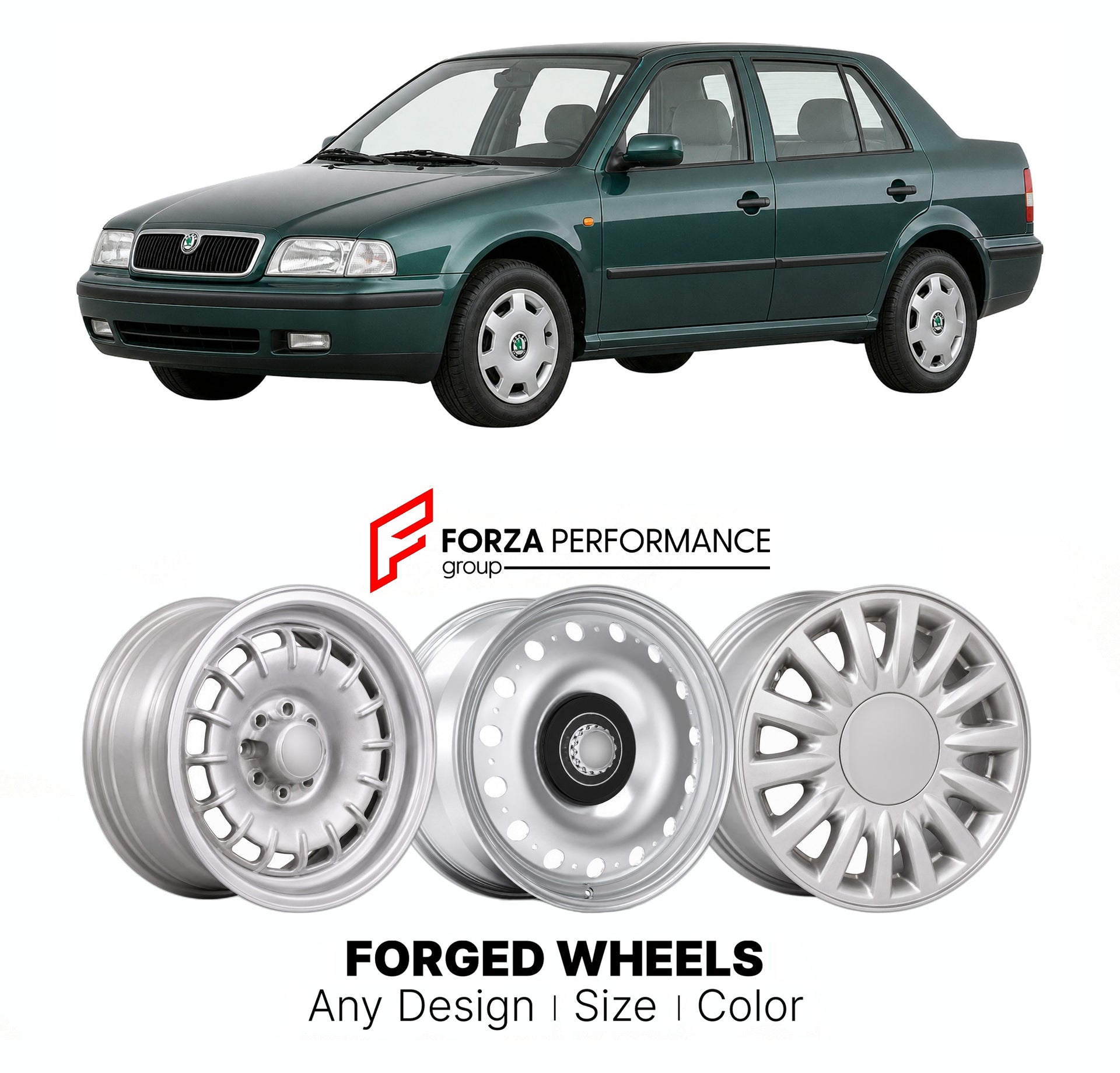 CUSTOM CLASSIC VINTAGE RESTOMOD RETRO OLD SCHOOL FORGED WHEELS RIMS for SKODA OCTAVIA MK 1 1996 - 2010

Custom forged wheels for Skoda Octavia MK 1 1996 - 2010. Classic, vintage, restomod wheel designs made to order in custom sizes, offsets, colors and finishes.

We manufacture premium quality forged wheels rims for Skoda Octavia MK 1 1996 - 2010 in any design, size, color.

THIS WHEEL DESIGN CAN BE CUSTOM-MADE FOR YOUR CAR IN ANY SIZE AND COLOR OPTIONS
Available in monoblock, 2-piece, 3-piece, duoblock, be