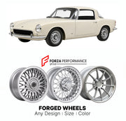 CUSTOM CLASSIC VINTAGE RESTOMOD RETRO OLD SCHOOL FORGED WHEELS RIMS for SOVAM 1100 VS 1965 - 1967

Custom forged wheels for Sovam 1100 VS 1965 - 1967. Classic, vintage, restomod wheel designs made to order in custom sizes, offsets, colors and finishes.

We manufacture premium quality forged wheels rims for Sovam 1100 VS 1965 - 1967 in any design, size, color.

THIS WHEEL DESIGN CAN BE CUSTOM-MADE FOR YOUR CAR IN ANY SIZE AND COLOR OPTIONS
Available in monoblock, 2-piece, 3-piece, duoblock, beadlock
3D wheel