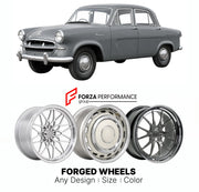 CUSTOM CLASSIC VINTAGE RESTOMOD RETRO OLD SCHOOL FORGED WHEELS RIMS for STANDARD VANGUARD PHASE III 1955 - 1958

Custom forged wheels for Standard Vanguard Phase III 1955 - 1958. Classic, vintage, restomod wheel designs made to order in custom sizes, offsets, colors and finishes.

We manufacture premium quality forged wheels rims for Standard Vanguard Phase III 1955 - 1958 in any design, size, color.

THIS WHEEL DESIGN CAN BE CUSTOM-MADE FOR YOUR CAR IN ANY SIZE AND COLOR OPTIONS
Available in monoblock, 2-p