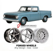 CUSTOM CLASSIC VINTAGE RESTOMOD RETRO OLD SCHOOL FORGED WHEELS RIMS for STUDEBAKER 5E7 1960 - 1964
Custom forged wheels for classic American muscle cars. Ideal for restomod builds, vintage restorations, and show cars. Deep dish and retro styling available.

We manufacture premium quality forged wheels rims for Studebaker 5E7 1960 - 1964 in any design, size, color.

THIS WHEEL DESIGN CAN BE CUSTOM-MADE FOR YOUR CAR IN ANY SIZE AND COLOR OPTIONS
Available in monoblock, 2-piece, 3-piece, duoblock, beadlock
3D 