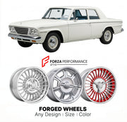 CUSTOM CLASSIC VINTAGE RESTOMOD RETRO OLD SCHOOL FORGED WHEELS RIMS for STUDEBAKER CHALLENGER 1959 - 1964
Custom forged wheels for classic American muscle cars. Ideal for restomod builds, vintage restorations, and show cars. Deep dish and retro styling available.

We manufacture premium quality forged wheels rims for Studebaker Challenger 1959 - 1964 in any design, size, color.

THIS WHEEL DESIGN CAN BE CUSTOM-MADE FOR YOUR CAR IN ANY SIZE AND COLOR OPTIONS
Available in monoblock, 2-piece, 3-piece, duoblock