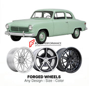 CUSTOM CLASSIC VINTAGE RESTOMOD RETRO OLD SCHOOL FORGED WHEELS RIMS for STUDEBAKER SCOTSMAN 1958 - 1964
Custom forged wheels for classic American muscle cars. Ideal for restomod builds, vintage restorations, and show cars. Deep dish and retro styling available.

We manufacture premium quality forged wheels rims for Studebaker Scotsman 1958 - 1964 in any design, size, color.

THIS WHEEL DESIGN CAN BE CUSTOM-MADE FOR YOUR CAR IN ANY SIZE AND COLOR OPTIONS
Available in monoblock, 2-piece, 3-piece, duoblock, be