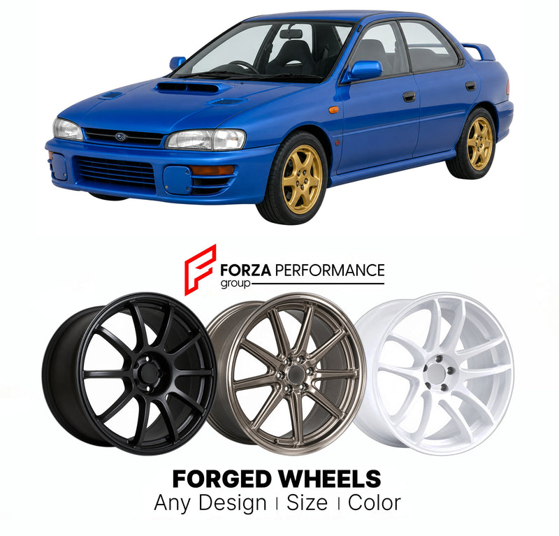 CUSTOM CLASSIC VINTAGE RESTOMOD RETRO OLD SCHOOL FORGED WHEELS RIMS for SUBARU IMPREZA WRX GC8 GF8 1992 - 1996