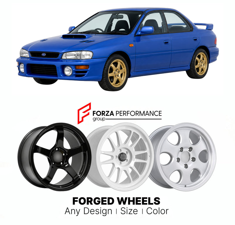 CUSTOM CLASSIC VINTAGE RESTOMOD RETRO OLD SCHOOL FORGED WHEELS RIMS for SUBARU IMPREZA WRX GC8 GF8 FACELIFT 1997 - 2000