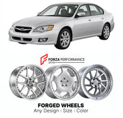 FORGED WHEELS RIMS for SUBARU LEGACY BL BP FACELIFT 2007 - 2009

Custom forged wheels for Subaru Legacy BL BP Facelift 2007 - 2009. Made-to-order monoblock, 2-piece and 3-piece rims in custom sizes, offsets, colors and finishes with guaranteed fitment.

We manufacture premium quality forged wheels rims for Subaru Legacy BL BP Facelift 2007 - 2009 in any design, size, color.

JDM WHEEL DESIGNS: our Japanese collection for sedans and wagons includes designs inspired by Weds Kranze, Wald, Leon Hardiritt, Vosse