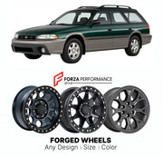 CUSTOM CLASSIC VINTAGE RESTOMOD RETRO OLD SCHOOL FORGED WHEELS RIMS for SUBARU OUTBACK BG 1994 - 1999

Custom forged wheels for Subaru Outback BG 1994 - 1999. Classic, vintage, restomod and retro JDM wheel designs made to order in custom sizes, offsets, colors and finishes with guaranteed fitment.

We manufacture premium quality forged wheels rims for Subaru Outback BG 1994 - 1999 in any design, size, color.

JDM WHEEL DESIGNS: our Japanese collection for SUVs and pickups includes designs inspired by Bradle