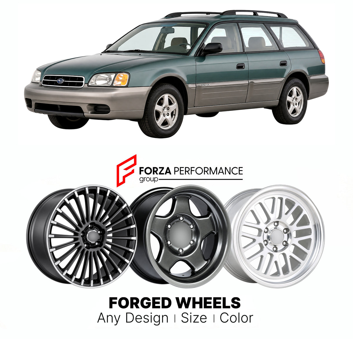 CUSTOM CLASSIC VINTAGE RESTOMOD RETRO OLD SCHOOL FORGED WHEELS RIMS for SUBARU OUTBACK BH 1999 - 2003

Custom forged wheels for Subaru Outback BH 1999 - 2003. Classic, vintage, restomod and retro JDM wheel designs made to order in custom sizes, offsets, colors and finishes with guaranteed fitment.

We manufacture premium quality forged wheels rims for Subaru Outback BH 1999 - 2003 in any design, size, color.

JDM WHEEL DESIGNS: our Japanese collection for SUVs and pickups includes designs inspired by Bradle