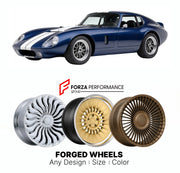FORGED WHEELS RIMS for SUPERFORMANCE DAYTONA COUPE SHELBY REPLICA 2003+

Custom forged wheels for Superformance Daytona Coupe Shelby Replica 2003+. Made-to-order monoblock, 2-piece and 3-piece rims in custom sizes, offsets, colors and finishes with guaranteed fitment.

We manufacture premium quality forged wheels rims for Superformance Daytona Coupe Shelby Replica 2003+ in any design, size, color.

THIS WHEEL DESIGN CAN BE CUSTOM-MADE FOR YOUR CAR IN ANY SIZE AND COLOR OPTIONS
Available in monoblock, 2-piec