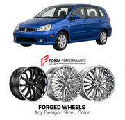 FORGED WHEELS RIMS for SUZUKI AERIO LIANA 2001 - 2007

Custom forged wheels for Suzuki Aerio Liana 2001 - 2007. Made-to-order monoblock, 2-piece and 3-piece rims in custom sizes, offsets, colors and finishes with guaranteed fitment.

We manufacture premium quality forged wheels rims for Suzuki Aerio Liana 2001 - 2007 in any design, size, color.

JDM WHEEL DESIGNS: our Japanese collection for sedans and wagons includes designs inspired by Weds Kranze, Wald, Leon Hardiritt, Vossen, Kuhl Racing, Aimgain, Work 